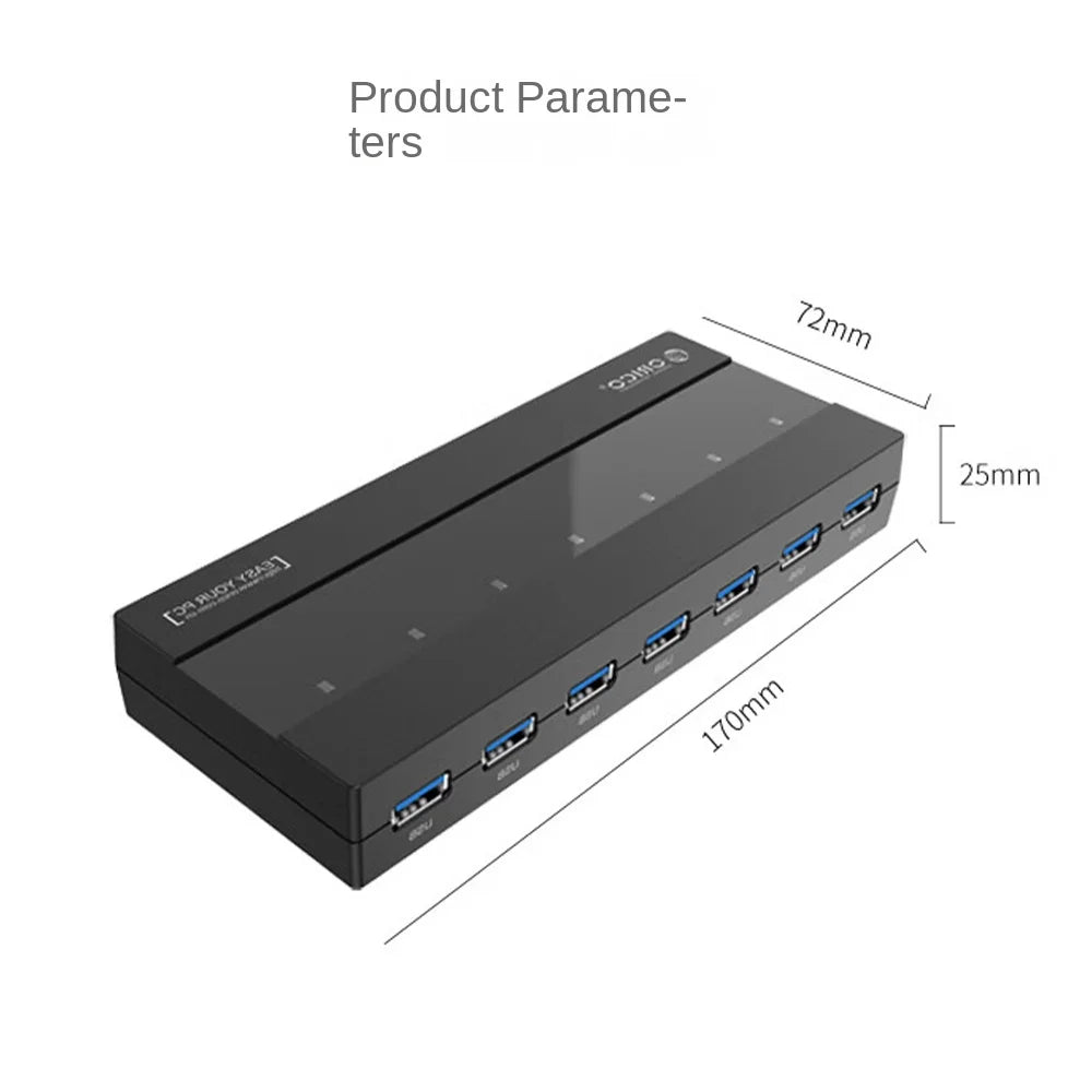 ORICO USB HUB Multi USB 3.0 Splitter,7 Ports USB 3.0 HUB,5Gbps, High Speed,OTG Adapter for PC,Computer Accessories,Macbook Pro