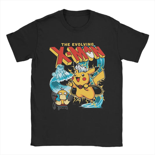 Men Women Pokemon Characters Cartoon Pikachu Squirtle T Shirt Cotton Graphic Printed Tee Shirts  Top Clothing