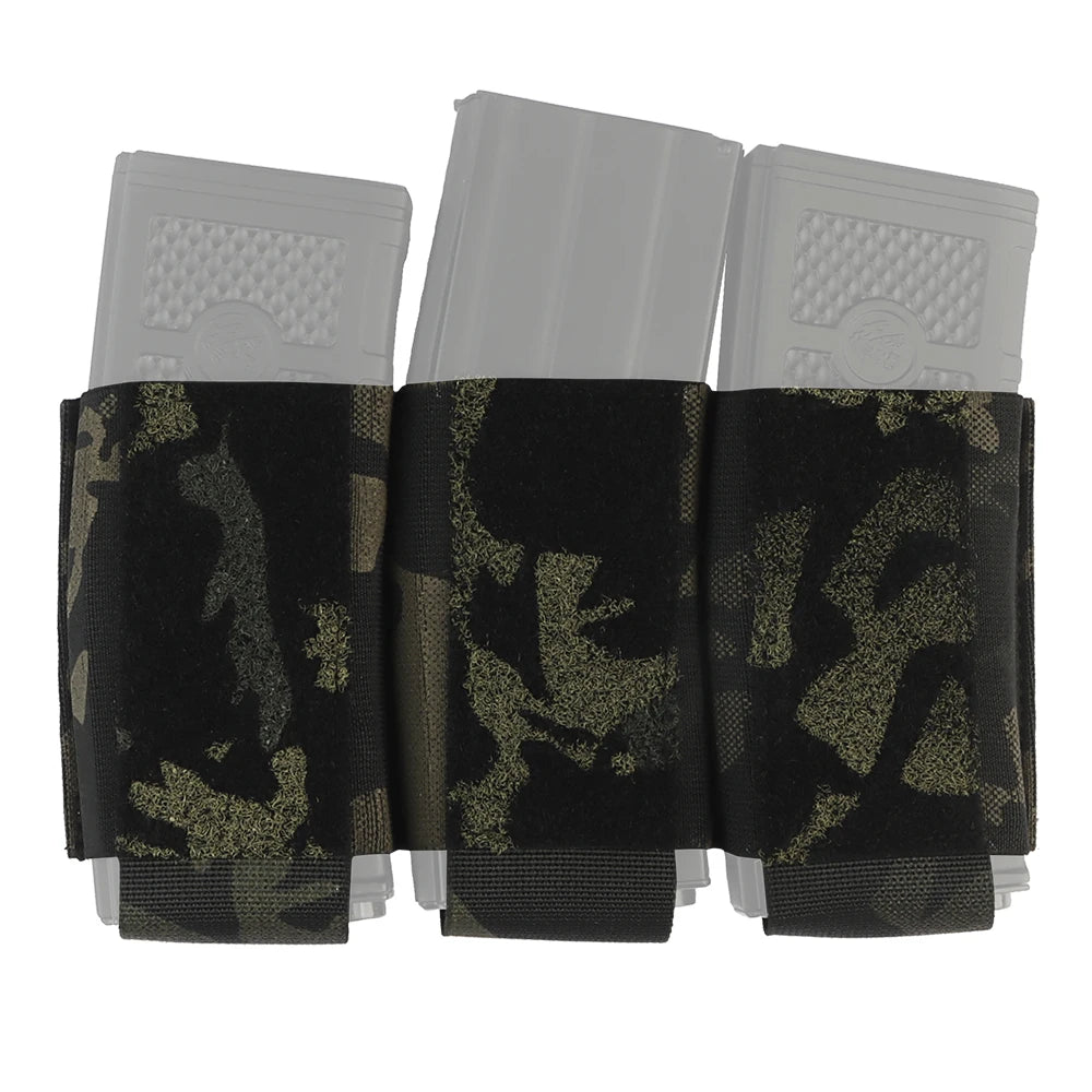Tactical triple magazine pouch, shooting vest insertable magazine bag, 5.56 7.62 M4 M16 AK rifle mag pouch and magazine holder
