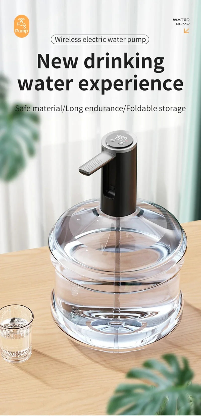 Xiaomi Automatic Water Dispenser Bottled Water Red Wine Pumping Water Electric Pump Bottle Charging Press Dispenser MIJIA NEW