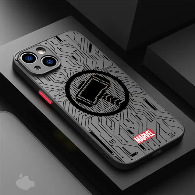 Marvel Hero Logo Phone Case for iPhone 16 11 Pro 13 Mini 7 8 Plus XS Max SE XR 14 Pro 15ProMax 12 Luxury Matte Cover