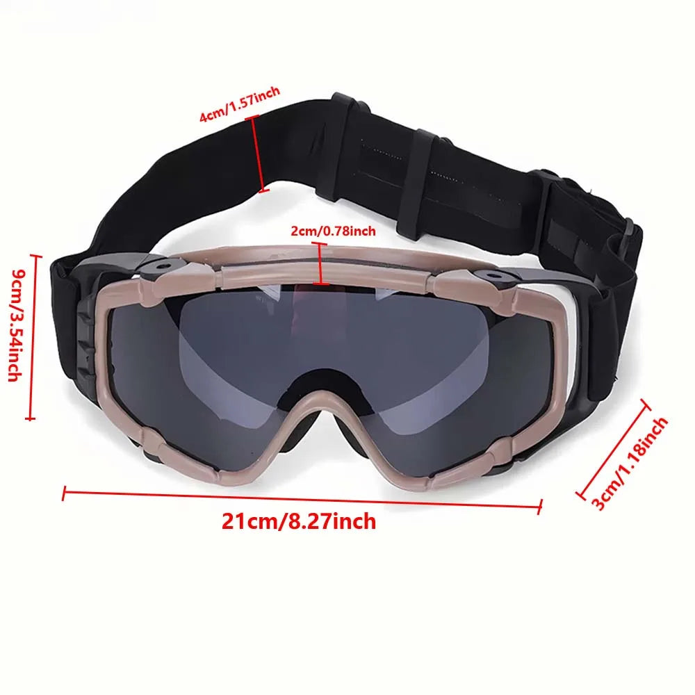 Tactical  Anti-fog Goggles with Fan Anti-dust Outdoor Helmet Goggles