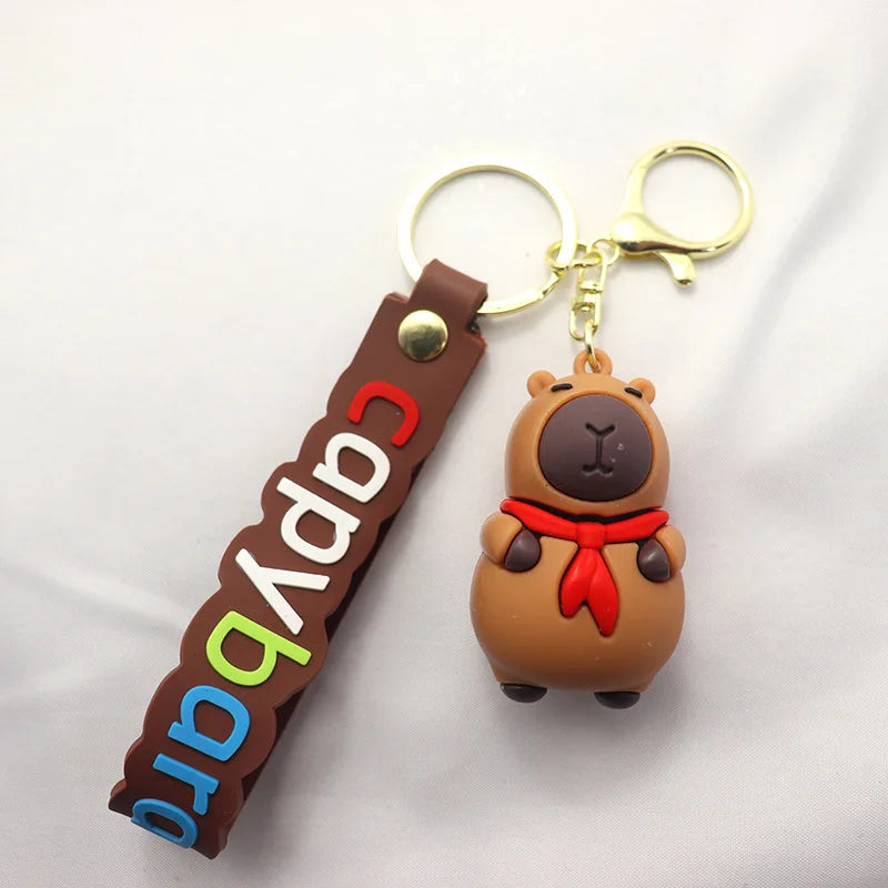 Capybara Rodent Capybara Pvc Pendant PVC Simulation Capybara Capybara Pvc Keychain Cute With Turtle Capibara Anime Keyring 2025