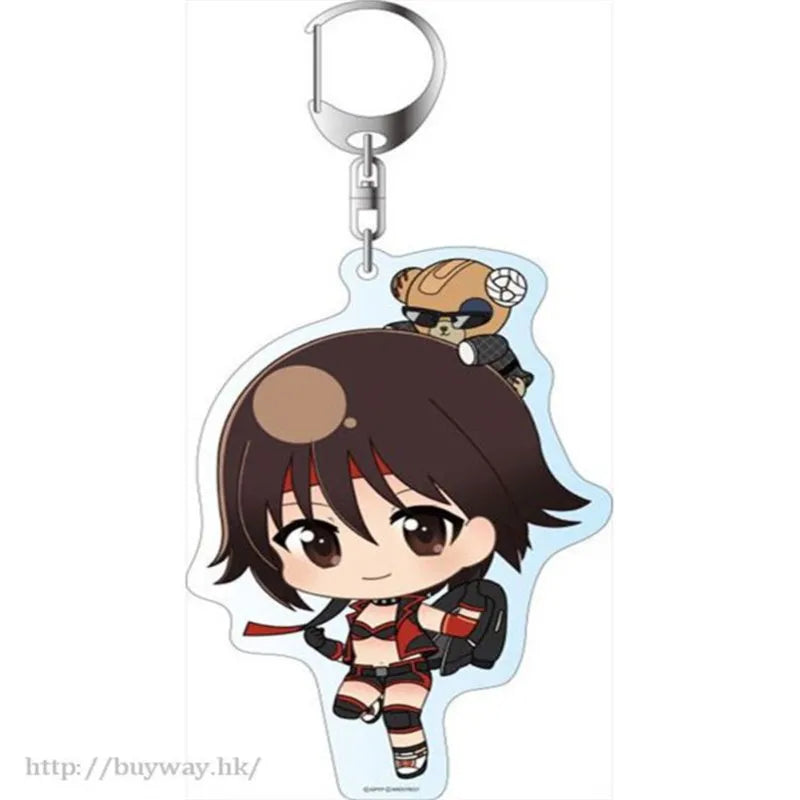 Anime Fans GiftsGIRLS und PANZER The Movie Anchovy Q Version HD Character PVC Acrylic  Keychain Collection Series About 6cm