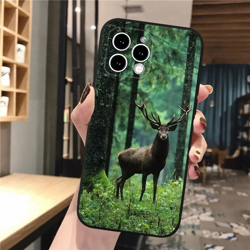 Hunting Deer Phone Case For iphone 17 Pro Max Air 16 15 14 13 Pro Max 15 16 Pro 15Plus