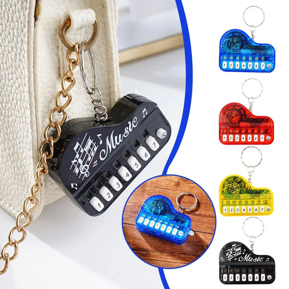 Piano Keychain Musical Instrument Toy Portable Mini Playable Keyboard Piano Jewelry Friend Music Gift Keychain Lover Electr I1K9