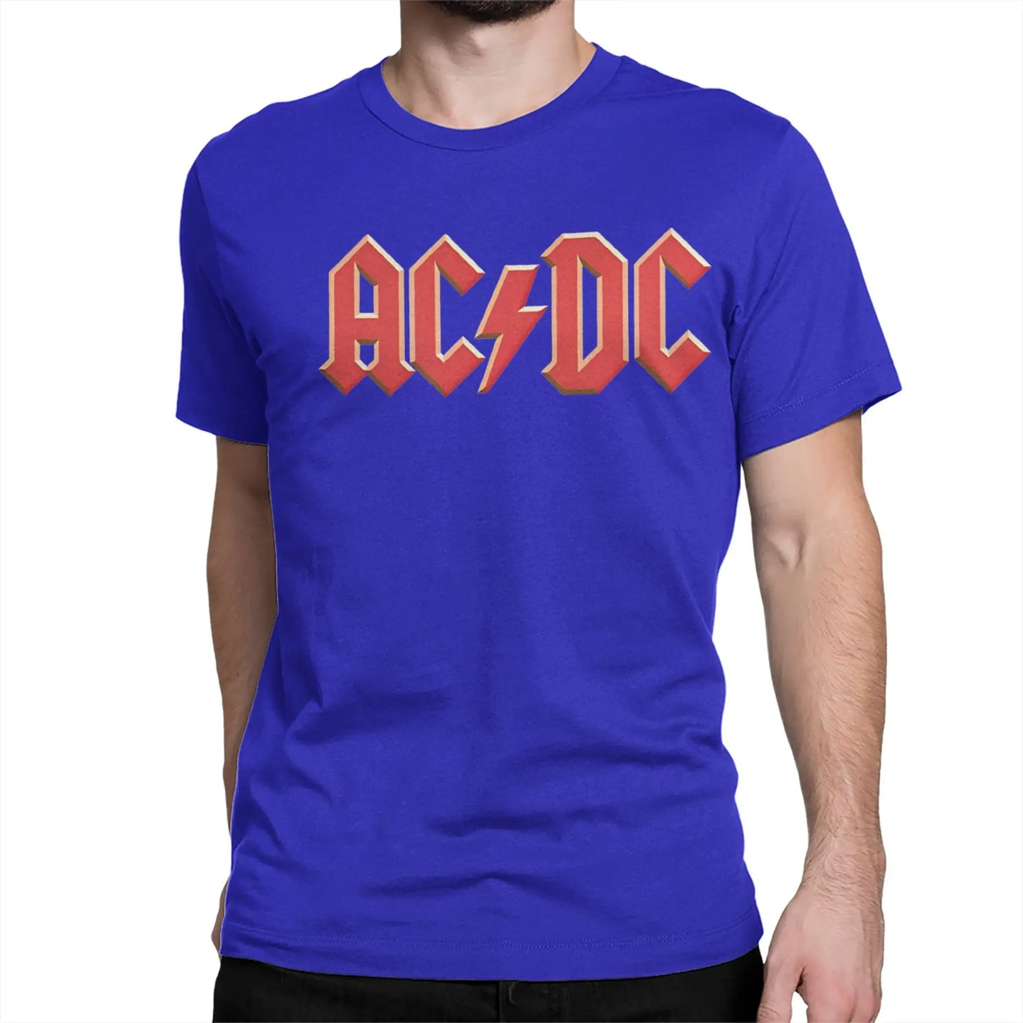 Classical AC Rock Band DC Logo T-Shirt for Men Women Round Collar Cotton T Shirt Short Sleeve Tees Party Clothing