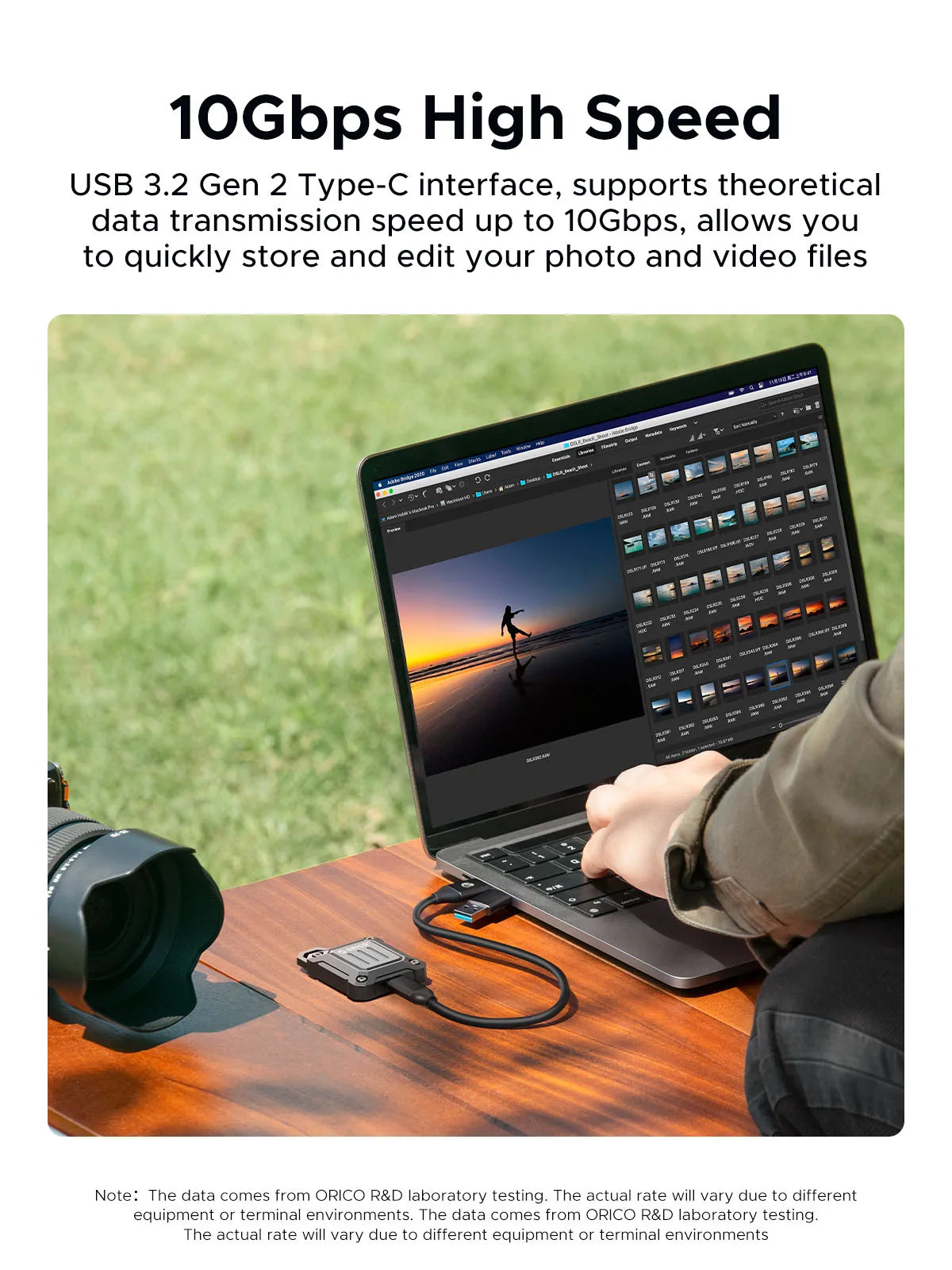 ORICO 2230 SSD Enclosure M.2 NVMe SSD Enclosure USB 3.2 Gen 2 10Gbps NVME PCI-E M-Key 2230mm External SSD Drive Enclosure