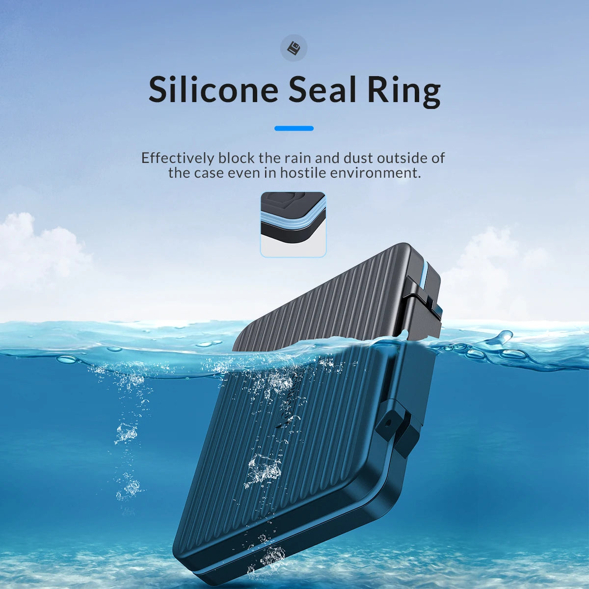 ORICO SD Memory Card Storage Case Micro SD Card Storage Holder Case Waterproof Soft Lining for HDD/CF/SD Card Holder Organizer