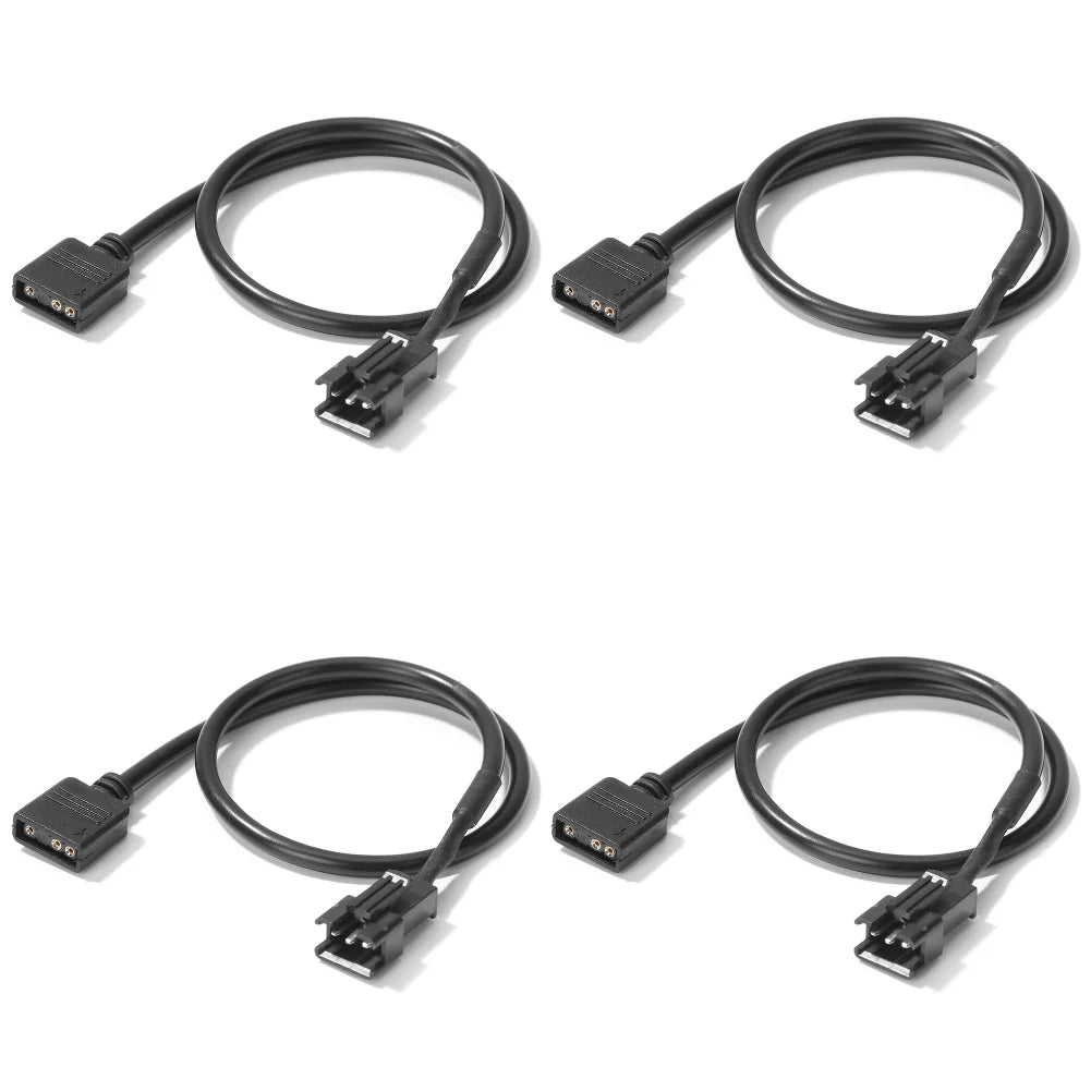 30cm 5V 3 Pin / 12V 4 Pin Motherboard RGB Adapter Conversion Cable Converter Cord for PC Computer LED Light Strip SM Wire Line