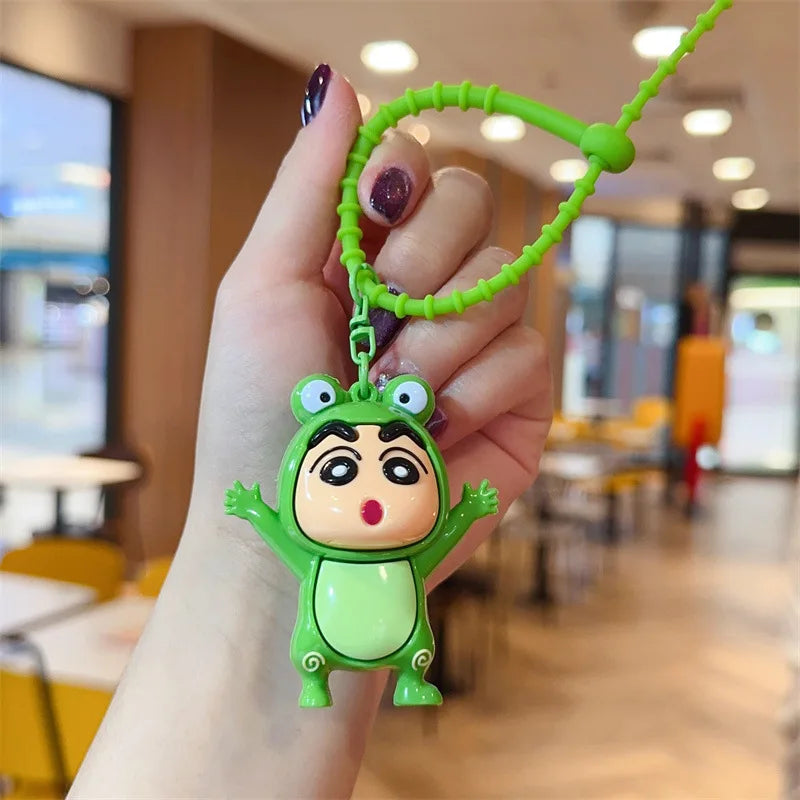 Kawaii Anime Crayon Shin-Chan Keychain Cute Cartoon Car Key Ring Schoolbag Decoration Gifts for Friends