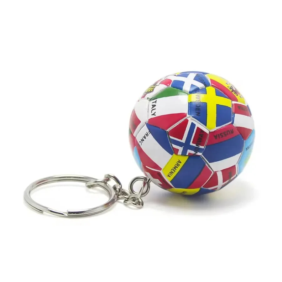 3D Sports Football Keychains Plastic Souvenirs PVC Keyring Men Soccer Fans Keychain Pendant Bag Hanging Decoration Fans Gift