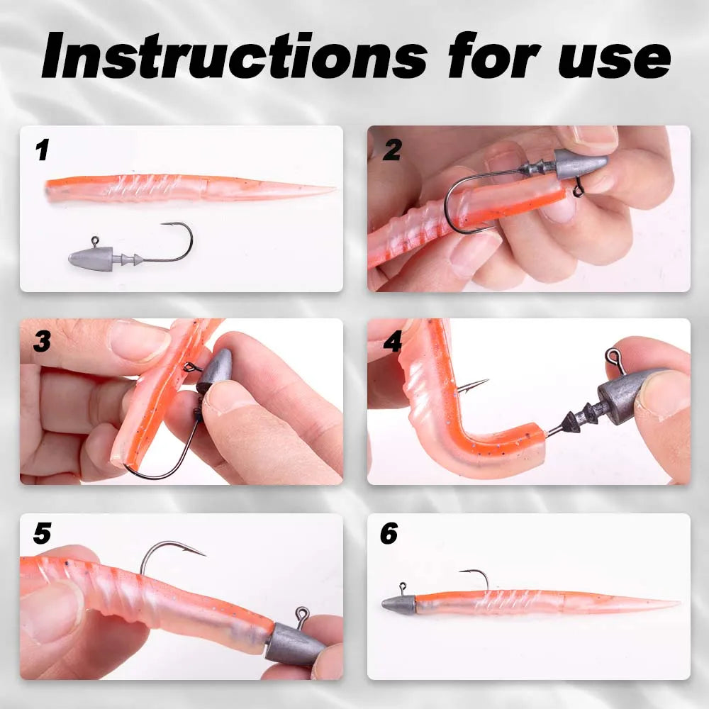 Hunthouse 7g 10g 12g 14g Dart Jig Head Fishing Hook Soft Lure High Carbon Steel Fishhooks Jig Heads For Fishing Bait Hooks