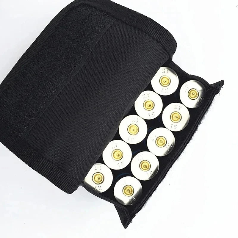 Cartridge Bag Tactical 10 Round ShotgunShotshell Reload Holder Molle PouchAmmo 12 Gauge/20G Round Cartridge Holder Gun Parts
