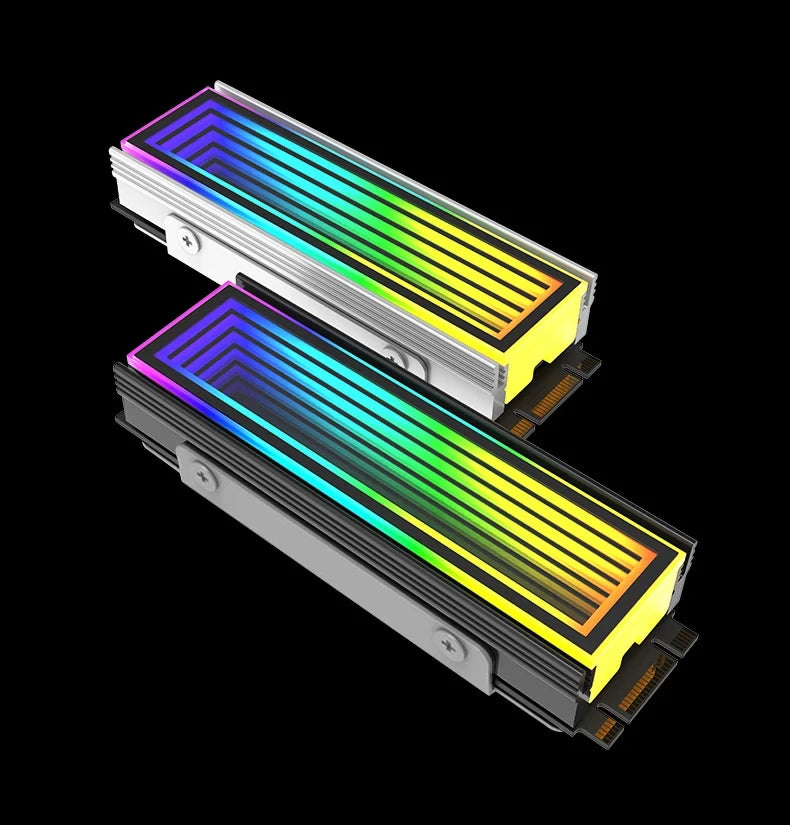 5V/3Pin ARGB AURA Sync Computer 2280 SSD M2 Radiator Aluminum PC RGB M.2 Nvme Cooler Heatsink Solid State Drive Heat Sink Cooler