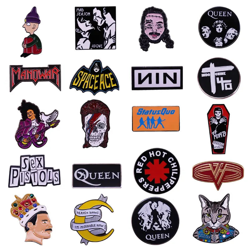 Creativity Rock Music Enamel Pins Send Friend Fans Boutique Medal Gift Fashion Jewelry Cartoon Metal Brooch Decorate Badges