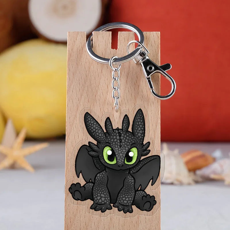 Creative keychain dragon Cute Cartoon Couple DIY Buckle Pendant with Male and Female Ring Ins Personalized