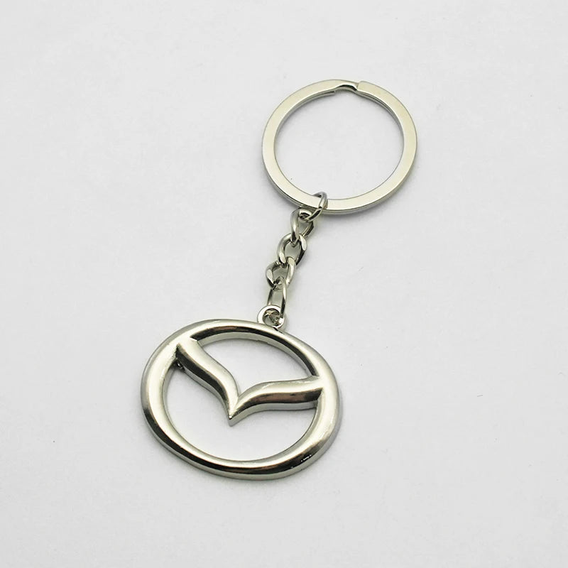 Car Key Chain 3D Metal+Braided Rope Emblem Keyring For Mazda 3 2 6 CX3 CX5 CX6 CX9 MP MS CX30 Axela Demio Atenza RX7 RX8 MX3 MX5
