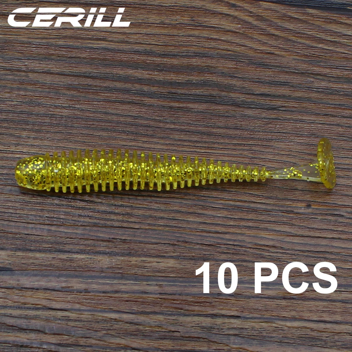 Cerill 10 PCS 6 cm 7.5 cm Silicone T Tail Worm Soft Fishing Lures Artificial Baits Bass Jigging Wobblers Swing Swimbait Tackle