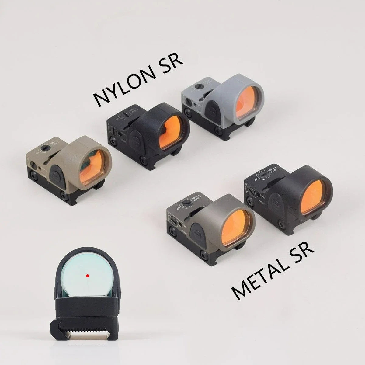 Tactical SR Red Dot Sight Scope Red Dot Optics Riflescope Collimator Fit 20mm Rail RMT Rifle Sight Hunting Airsoft With Logo