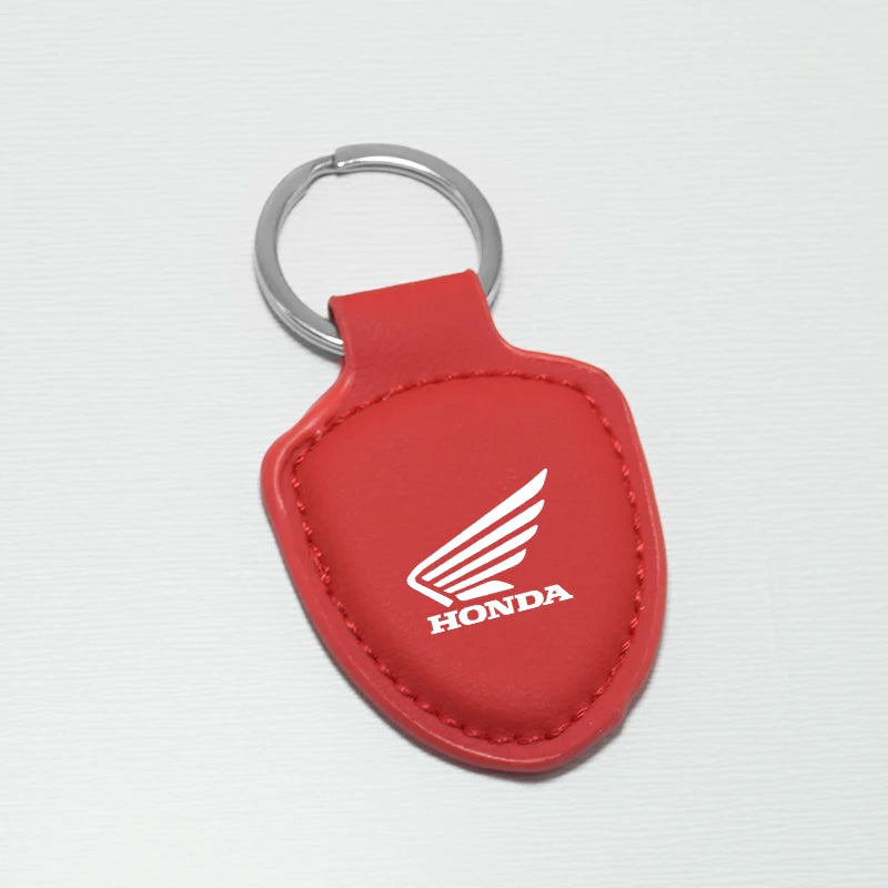 Leather Car Keychain Promotional Gift with Logo Keychain Accessories for Honda Cb400 Cb650 Motorcycle Keychain Car Accessories