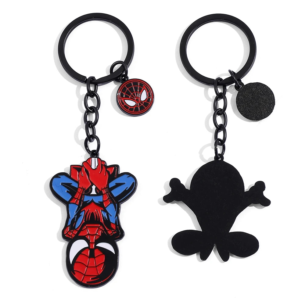 Marvel Spider-Man Keychain for Kids - Cute Cartoon Key Ring Pendant, Creative Superhero Gift for Boys Girls