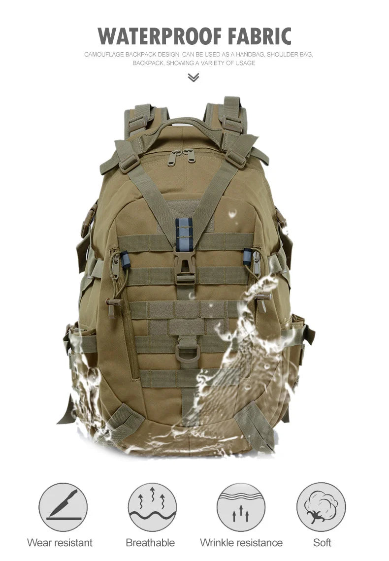 Military Tactical Backpack for Men and Women 35L Army 3 Days Assault Pack Bag Large Rucksack with Molle System