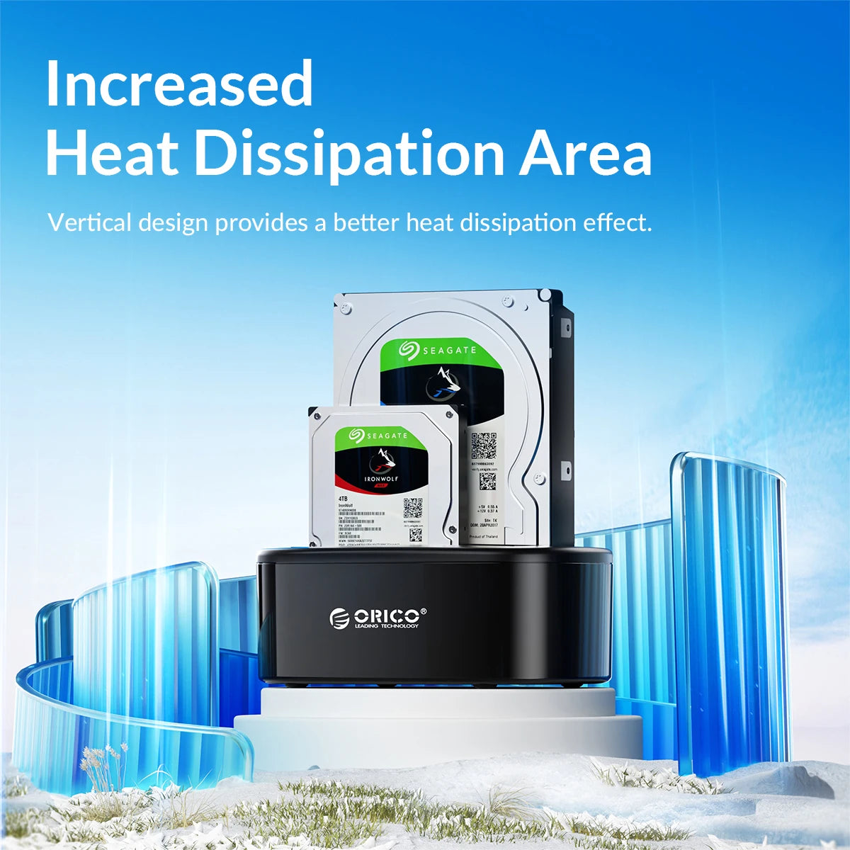 ORICO HDD Clone Docking Station USB 3.0 to SATA 3.0 Dual Bay Hard Drive Docking Station for 2.5/3.5 inch HDD SSD Case for PC