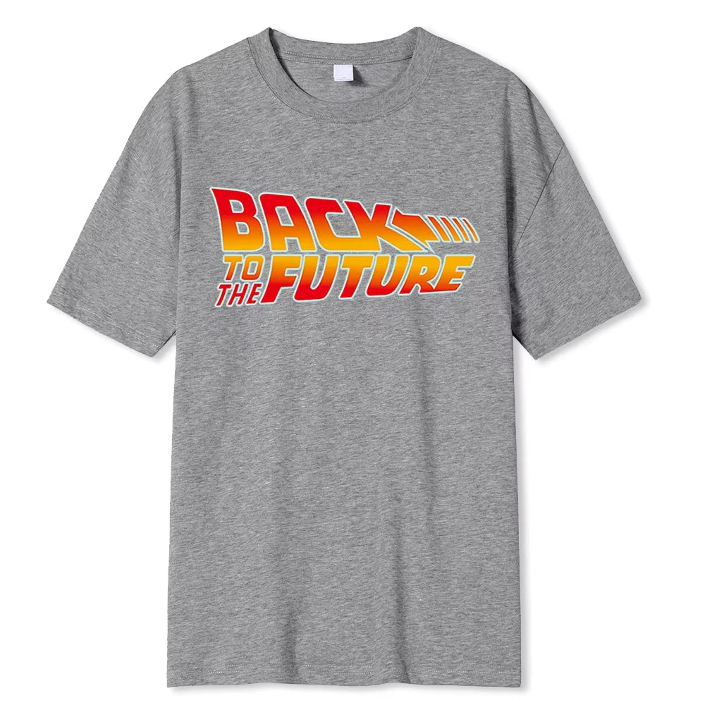 Back To The Future Tshirt Cotton T Shirt For Men Summer Short Sleeve T Shirts Movie Hip Hop Tee Tops Streetwear 2D T-shirts