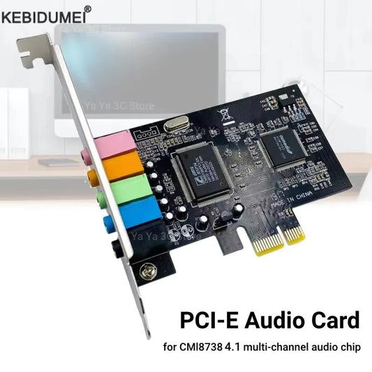 PCI-E 4.1 Sound Card Computer PCIE 4.1 Channel PCIe Audio 6 Channels 3D Games Music Digital Sound Card PCI Express Board