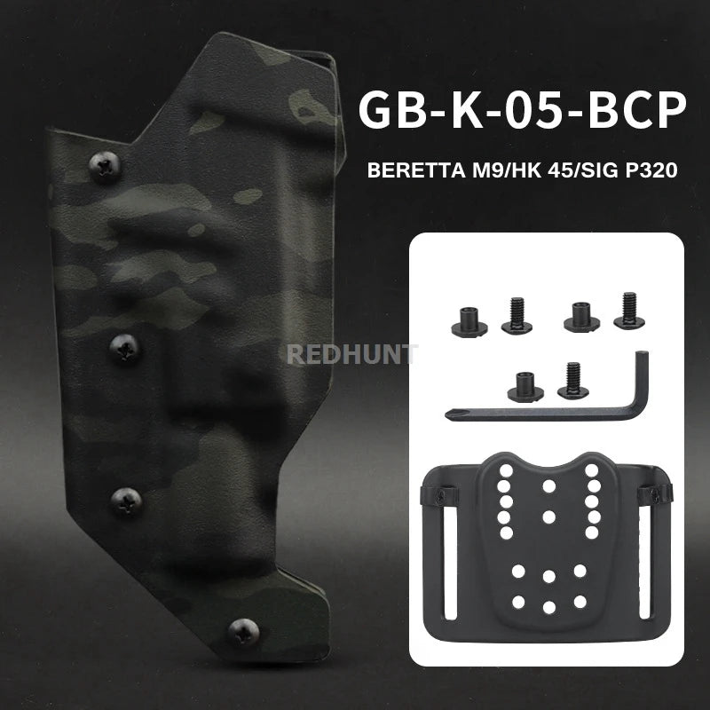 Hunting Gun Holster Kydex Pistol Case Light TLR-1 X400 X300 XC1 Bearing Waist Gun Bag for G17/19/19X/45/43/43X/20/29