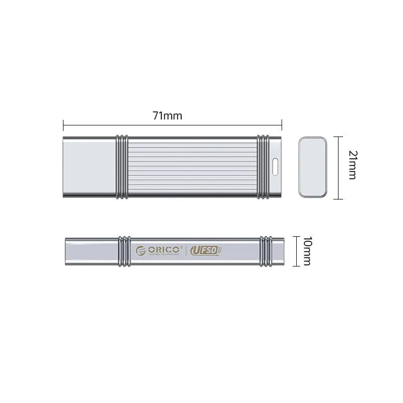 ORICO UFSD Metal Flash USB 3.0 Flash Drive 411MB/S 512GB 256GB 128GB 64GB USB Stick Type C Pendrives Memory Stick U Disk