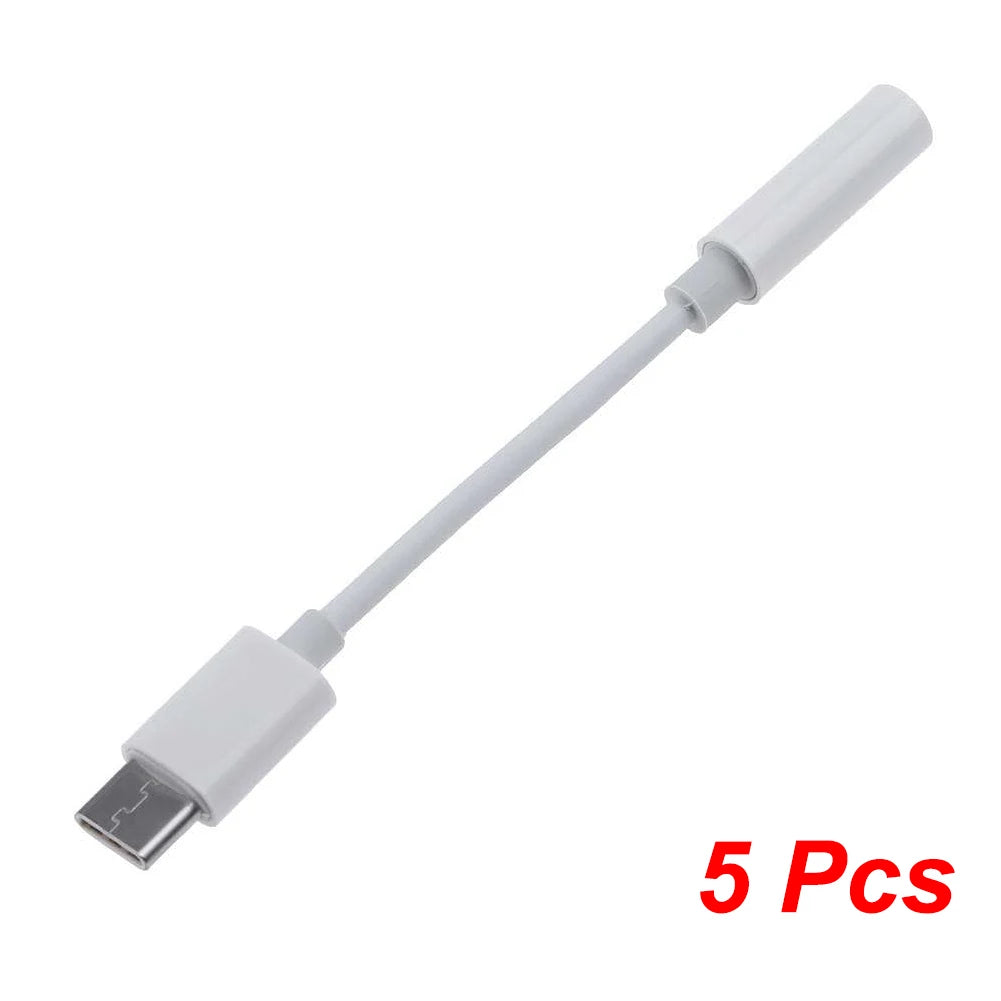 USB Type C to 3.5mm Aux Adapter Type-c 3.5mm Jack Audio Cable Connector Earphones Cable Audio Converter Headphones Accessories