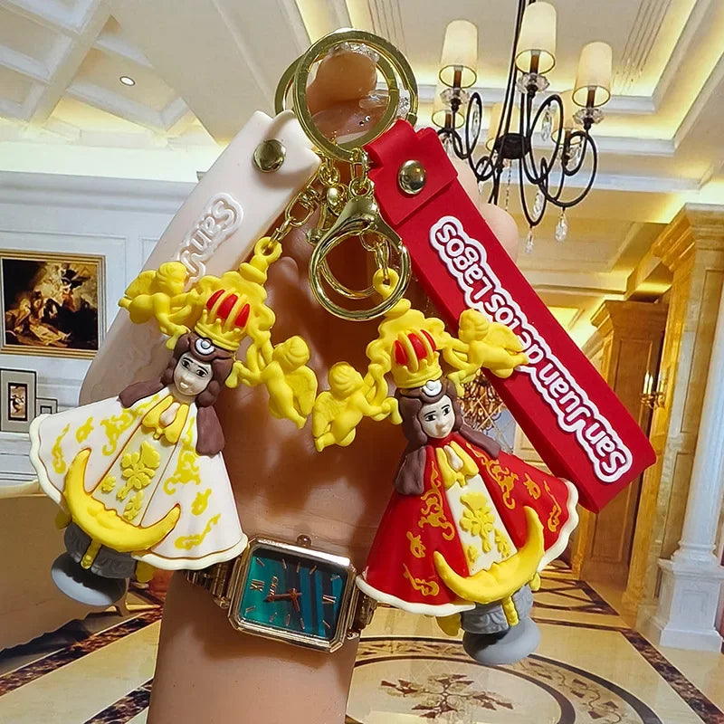 Jesus Cartoon Key Chain PVC Jesus Three-dimensional Silicone Pendant Bag Jesus Key Chain Accessories Birthday Gift