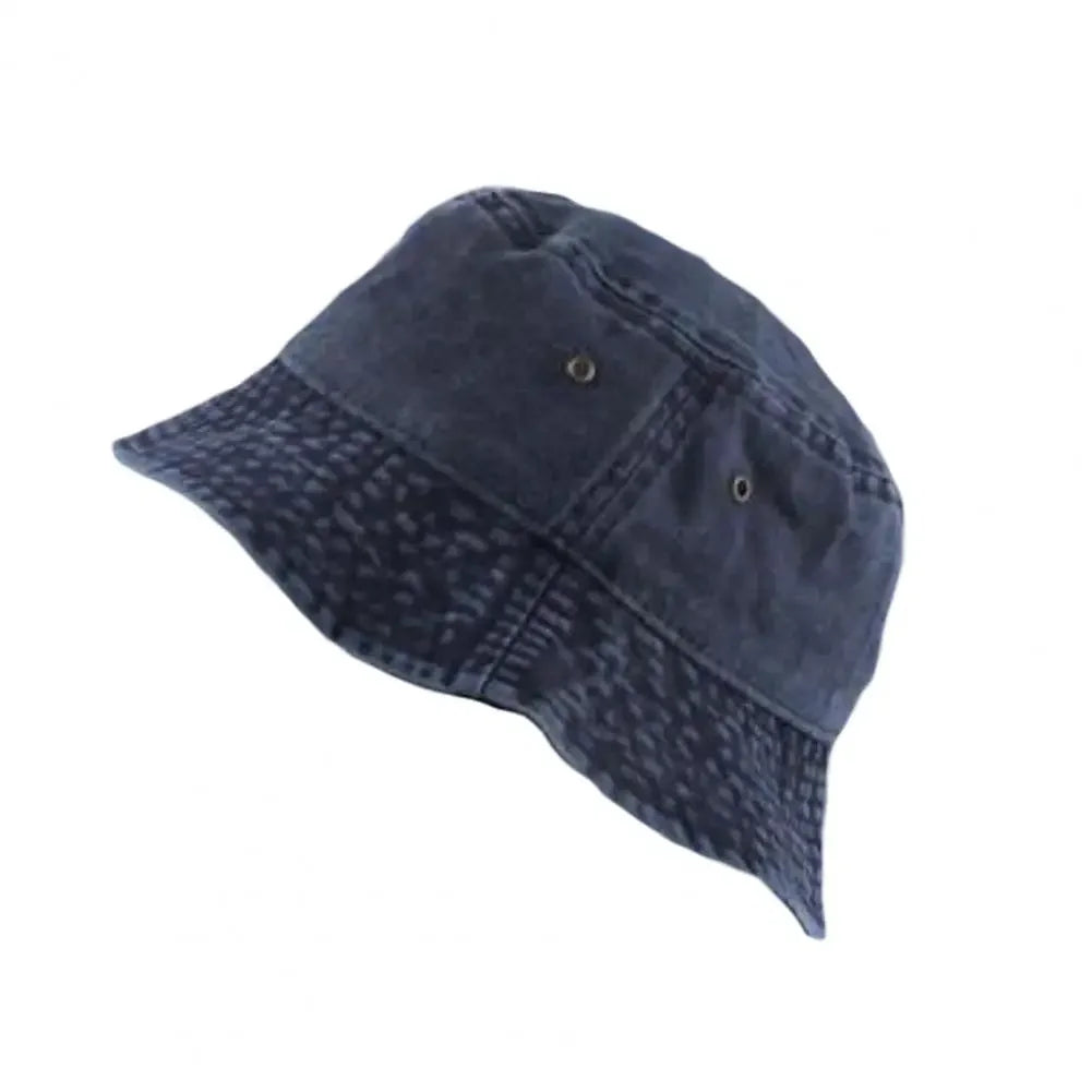 Casual Men Women Hip Hop Fisherman Hat Fishing Cap Washed Denim Fisherman Hat Folding Hip Hop Fisherman Hat for Autumn