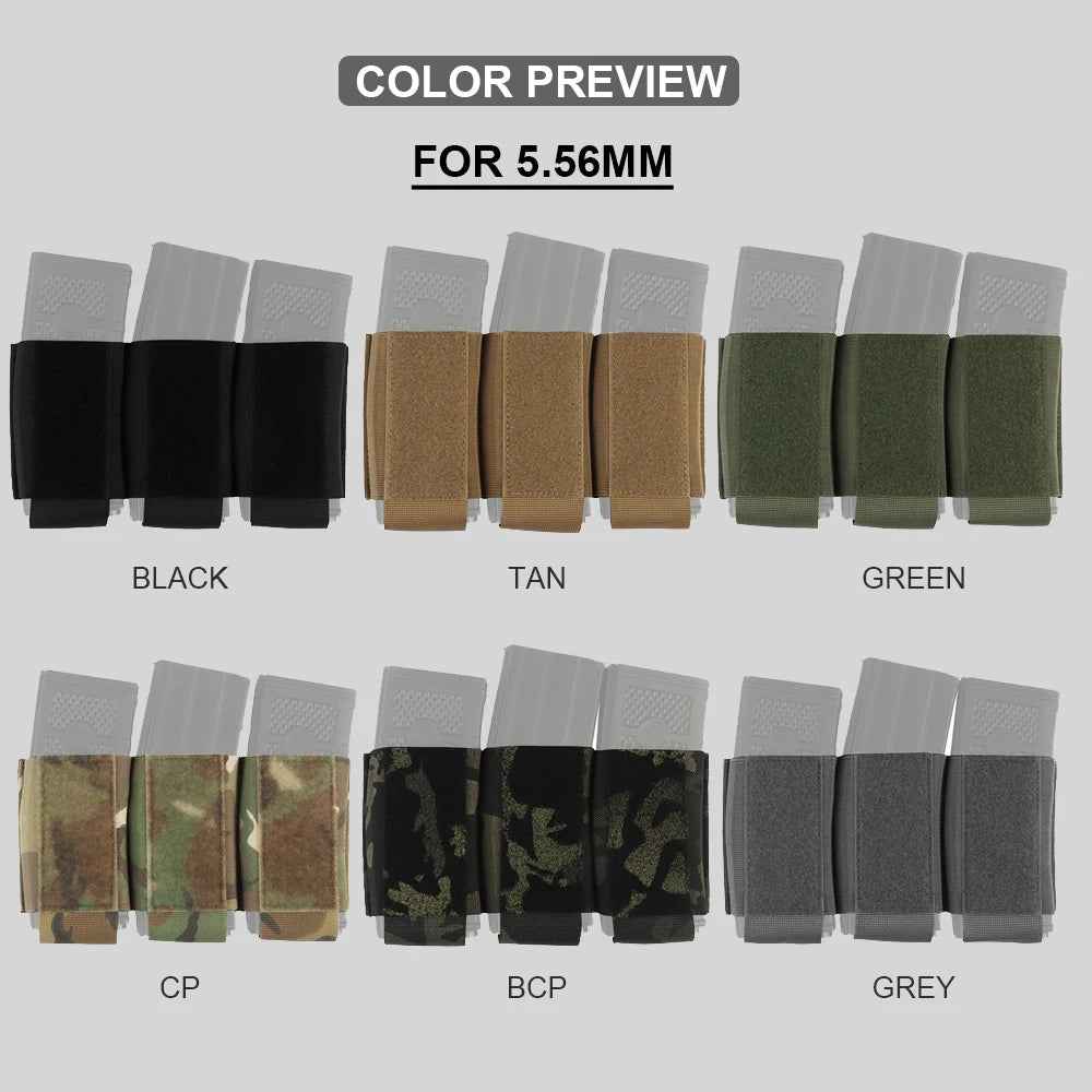 Tactical triple magazine pouch, shooting vest insertable magazine bag, 5.56 7.62 M4 M16 AK rifle mag pouch and magazine holder