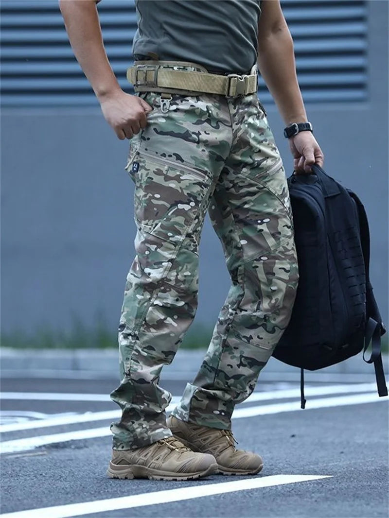 Tactical pants Men's slim-fit army fan training pants Waterproof spring and fall outdoor overalls assault pants