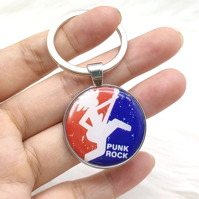 Popular Classic Rock Band Alloy Keychain Fashion Music Singer Song Pendant Key Chain Jewelry Wholesale