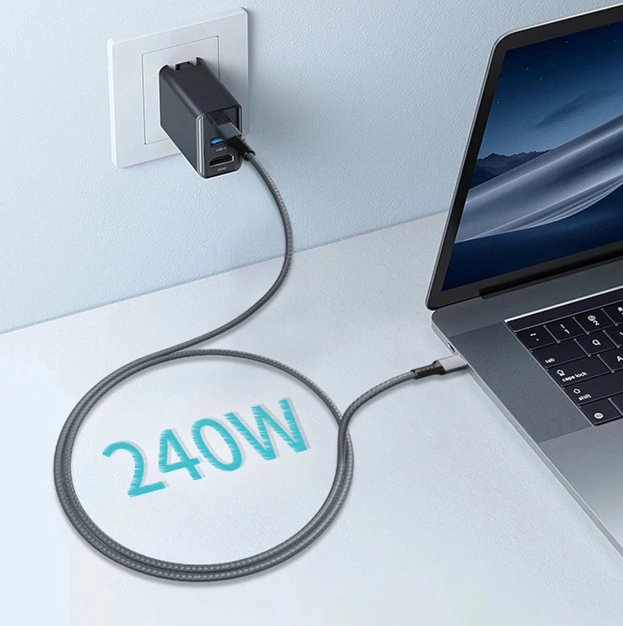 UGOURD USB4 Cable 40Gbps 240W Thunderbolt 4 Type C Fast Charging Cable Thunderbolt3 USB C to C Data Transfer  Cable For eGPU