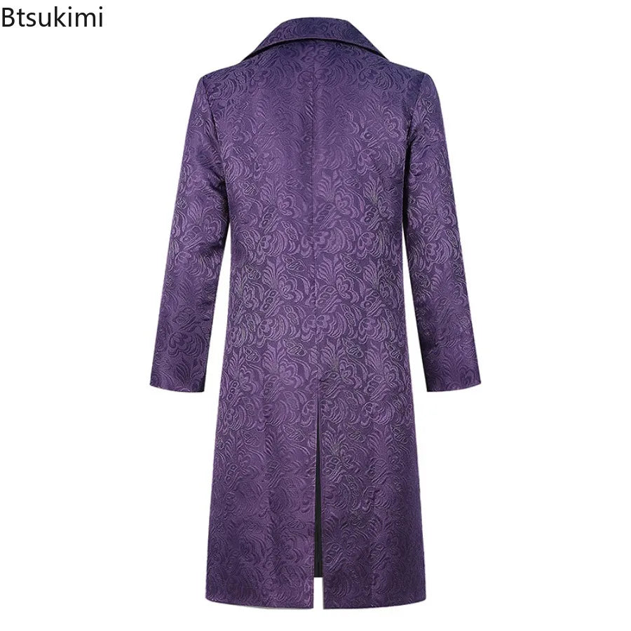 2025 Joker Men's Coat Cosplay Costume Movie Same Style Clothing Halloween Comic-Con Party Carnival Props Adult Windbreake Gift