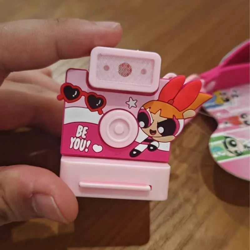 Powerpuff Girls Cartoon Anime Keychain Polaroid Flash Creative Fashion Toy Ideal Gift for School Opening Kids' Age