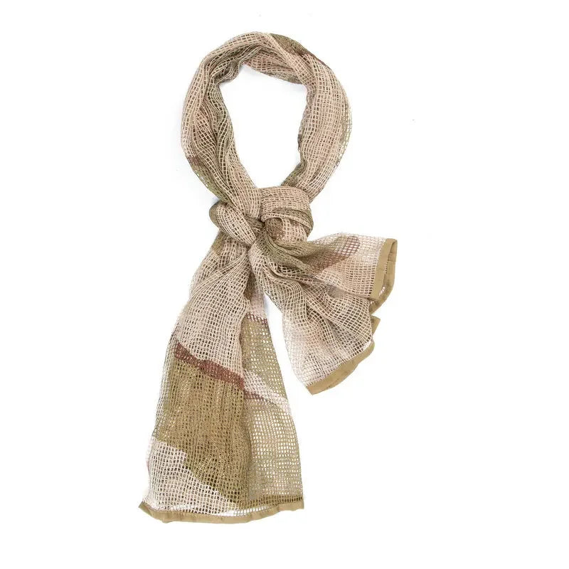 Tactical Mesh Breathbale Scarf Sniper Face Veil Camo Airsoft Hunting Cycling Hiking Neckerchief Mask Camouflage Outdoor Scarf