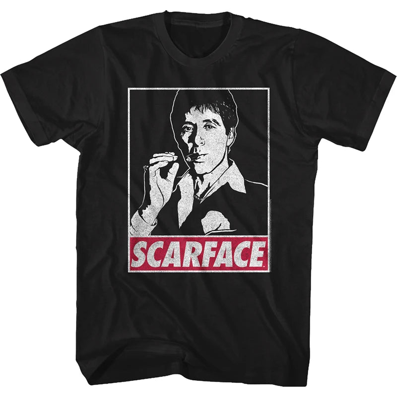 Scarface Tony MontanaT-Shirt Movie Joint Scarface Pacino Men's T-Shirt Comfortable and Breathable Y2K