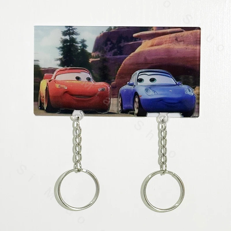 Key Holder Cute Couple Keychain Hanger Wall Home Decor Keyring Pendant Acrylic Nomagnetic Refrigerator Sticker Key Storager Gift