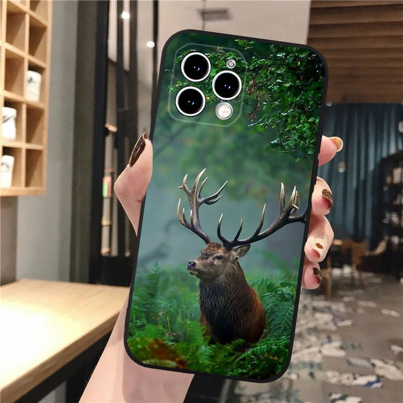 Hunting Deer Phone Case For iphone 17 Pro Max Air 16 15 14 13 Pro Max 15 16 Pro 15Plus