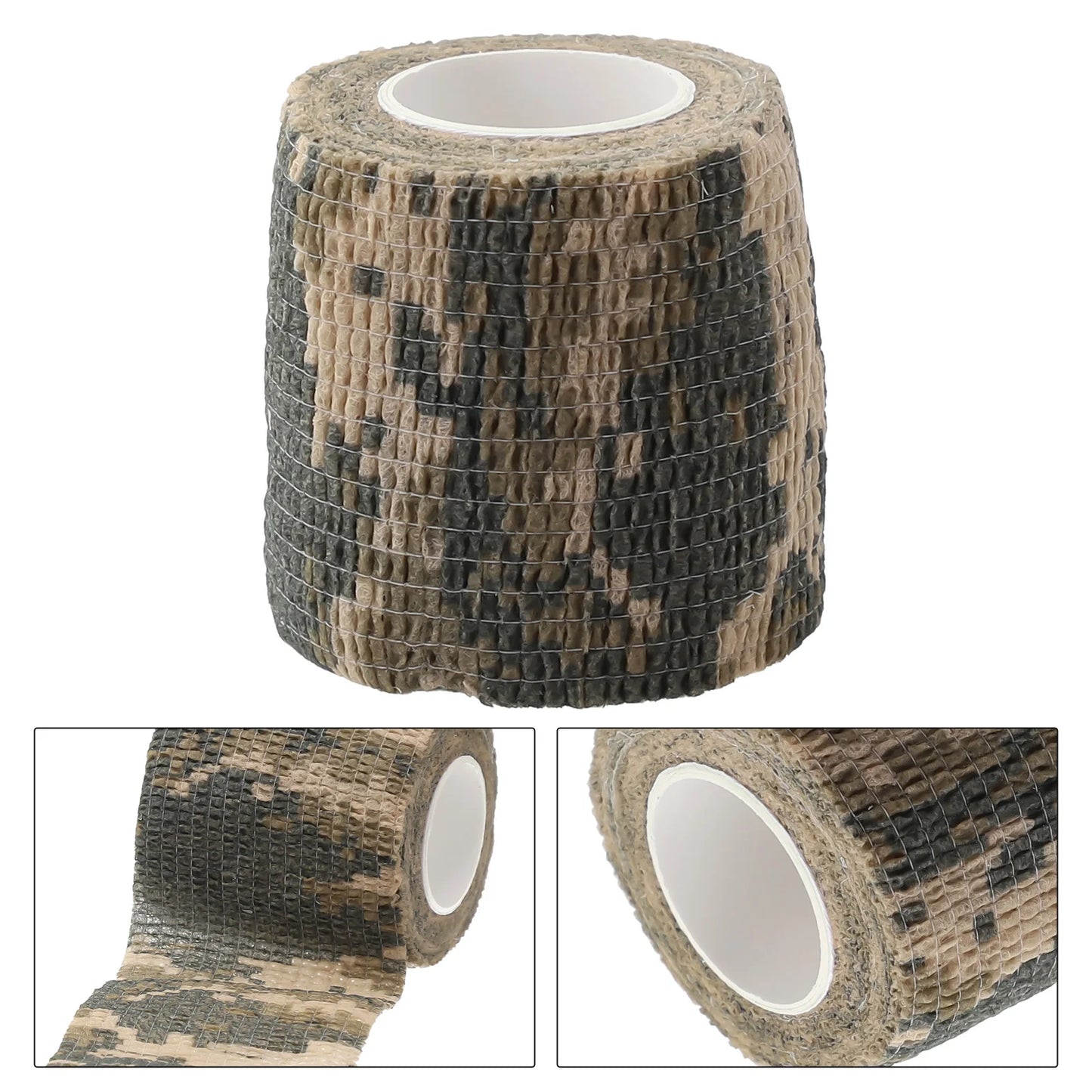Hand Tool Camo Form Reusable Self Cling Camo Hunting Rifle Provide Insulation Fabric Tape Wrap Polyester Camouflage Equipment