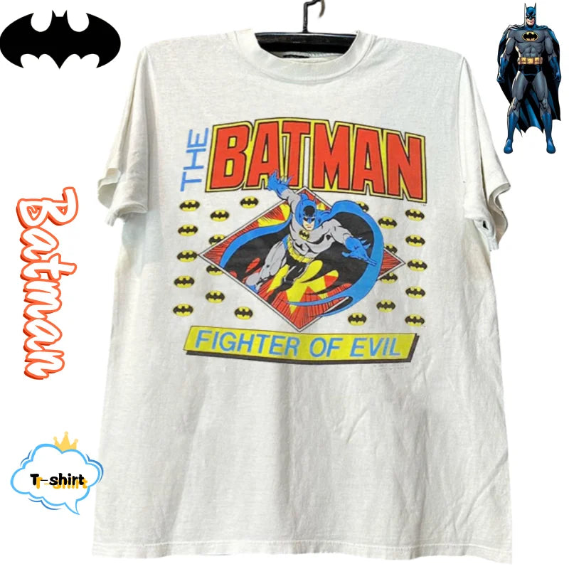 BeastKingdom Batman Superman Film & Television perimeter Cartoon originality T-Shirt Men's Street Fashion Trend Short Sleeves