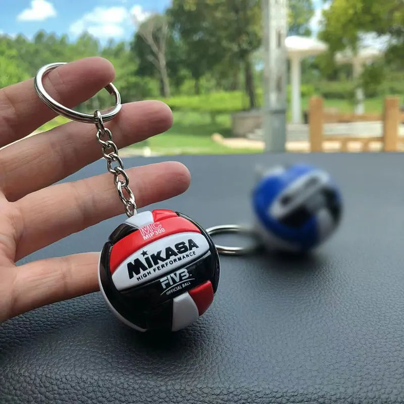 PVC Volleyball Keychain ball toy Sport Key Chain Gift Car Ball Key Holder Ring For Players Men Women Keyring Birthday Gift