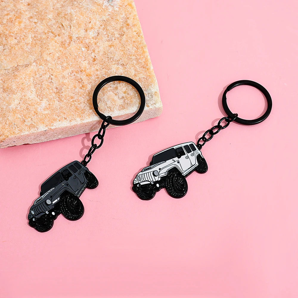 1/2pcs，Keychain with Car Styling, Combining Off-Road Style and Metallic Texture