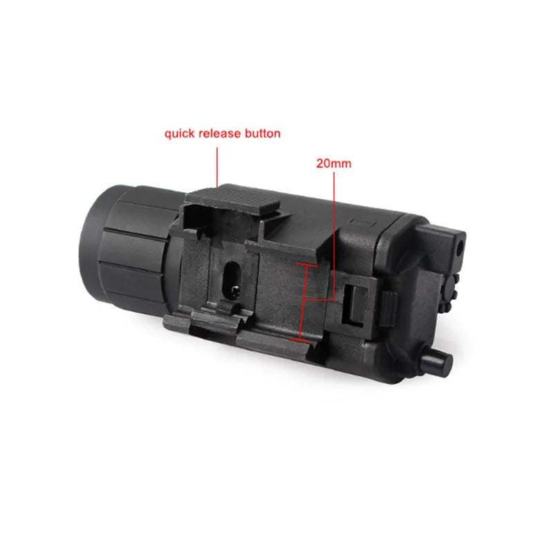 Tactical Pistol Red Laser Sight LED Torch Laser 2 in 1 with Rat Tail Three modes Adjustable for 20mm Picatinny Rail Weapon Light